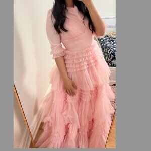 pink, sparkley and altered (modest) Sherry Hill gown.